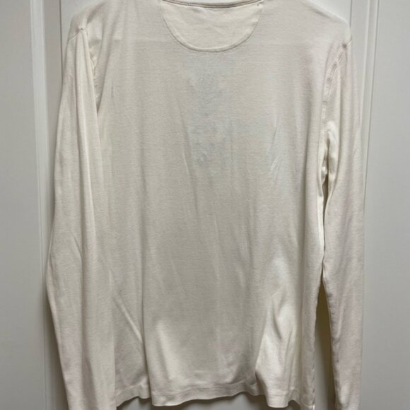 Ralph Lauren Sz Large Ivory Lace-Up Long Sleeve Top Nautical Western Preppy - Picture 3 of 7